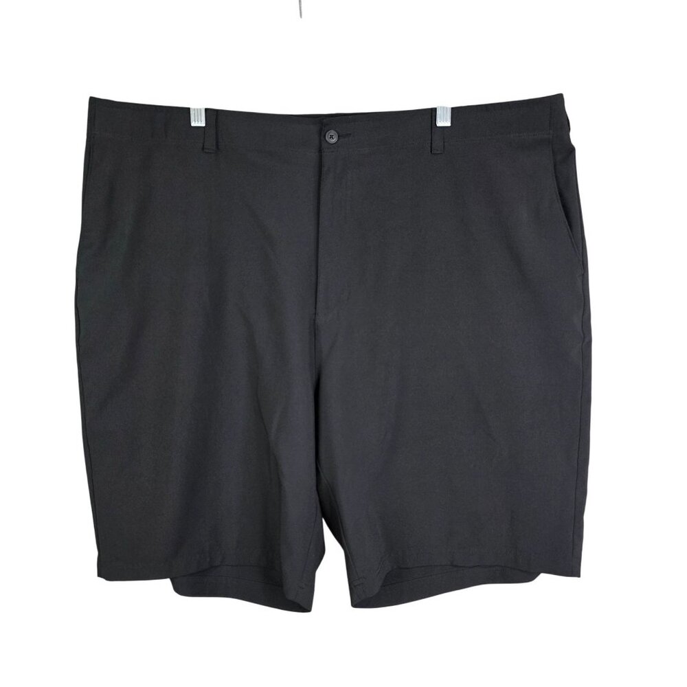 Mens Black Ben Hogan Golf Shorts Flat Front 10" Inseam Polyester Stretch Size 46